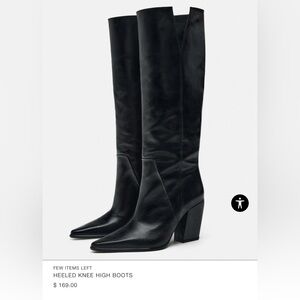 ZARA | Heeled Knee High Boots